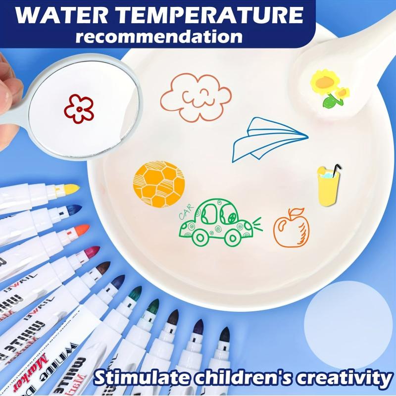 32pcs Kids Magic Watercolor Pen 12 Colors Floating Magic Pen With Mirror