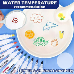 32pcs Kids Magic Watercolor Pen 12 Colors Floating Magic Pen With Mirror