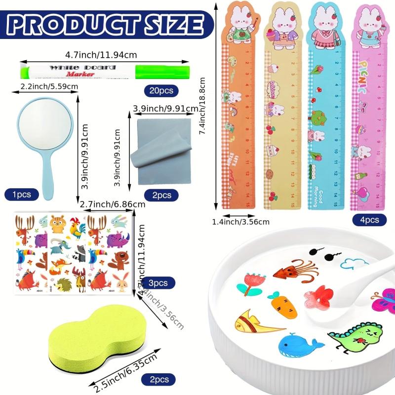 32pcs Kids Magic Watercolor Pen 12 Colors Floating Magic Pen With Mirror
