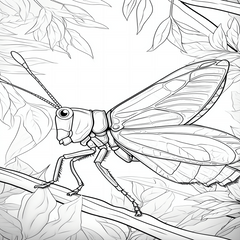 Insect Themed Coloring Book for Kids - Halloween Fun!