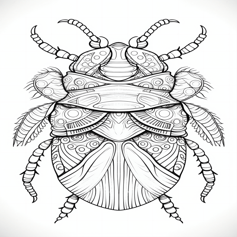 Insect Themed Coloring Book for Kids - Halloween Fun!