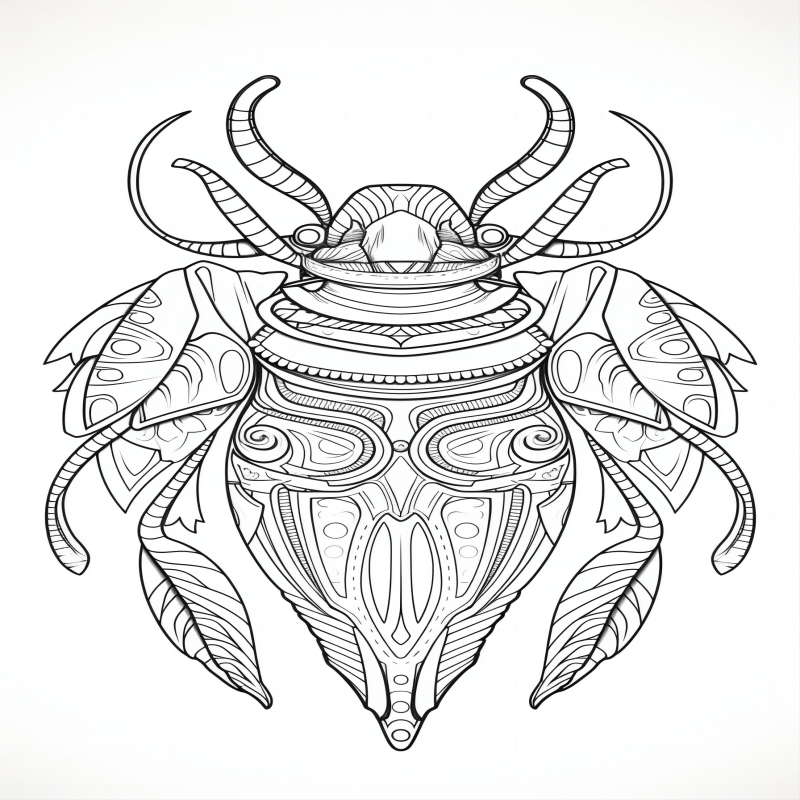 Insect Themed Coloring Book for Kids - Halloween Fun!