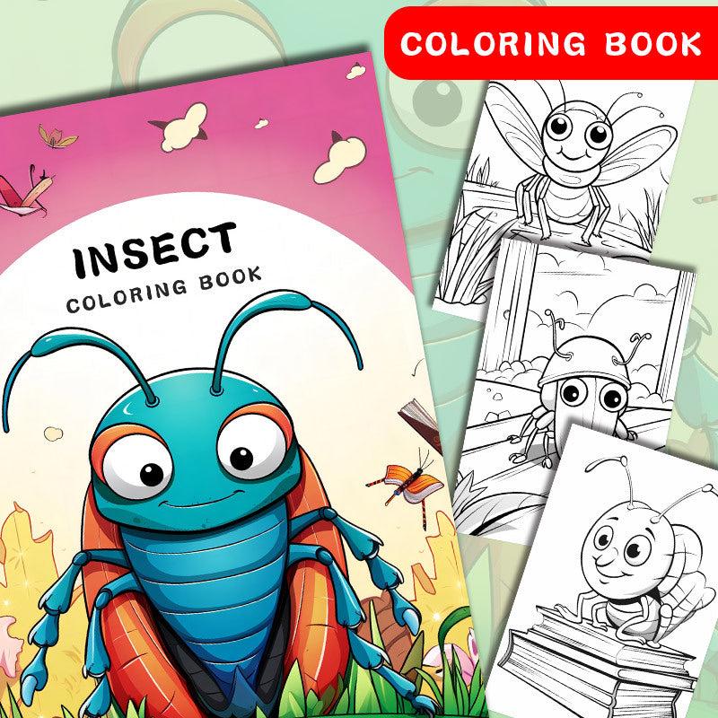 Insect Themed Coloring Book for Kids - Halloween Fun!