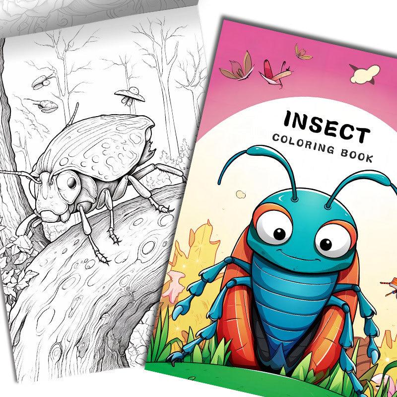 Insect Themed Coloring Book for Kids - Halloween Fun!