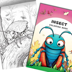 Insect Themed Coloring Book for Kids - Halloween Fun!