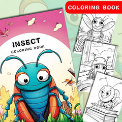 Insect Themed Coloring Book for Kids - Halloween Fun!