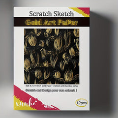 12pcs Scratch Art Paper Rainbow Scratch Paper Kids Painting Kit