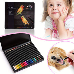 24-Color Watercolor Pencils Set for Art Supplies