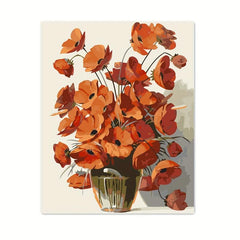 Red Flower Pattern Adult Children Hand Coloring