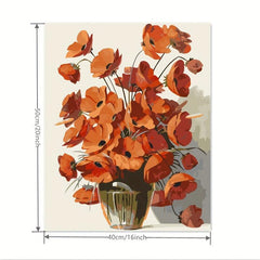 Red Flower Pattern Adult Children Hand Coloring