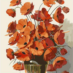 Red Flower Pattern Adult Children Hand Coloring