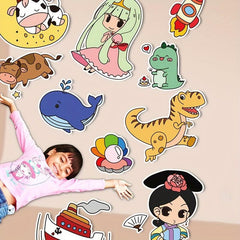 Children's Art Paper, Graffiti Scroll for Kids, Coloring Stickers