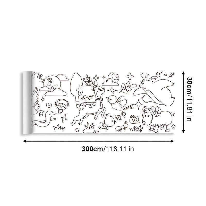 Children's Art Paper, Graffiti Scroll for Kids, Coloring Stickers