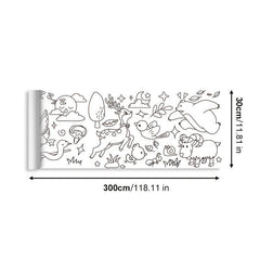 Children's Art Paper, Graffiti Scroll for Kids, Coloring Stickers