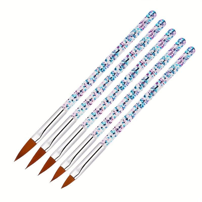 5pcs Nail Art Painted Crystal Pen Set