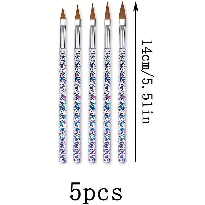 5pcs Nail Art Painted Crystal Pen Set