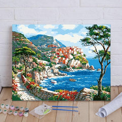 DIY Doodles Drawing Digital Painting Abstract Building Room Decor
