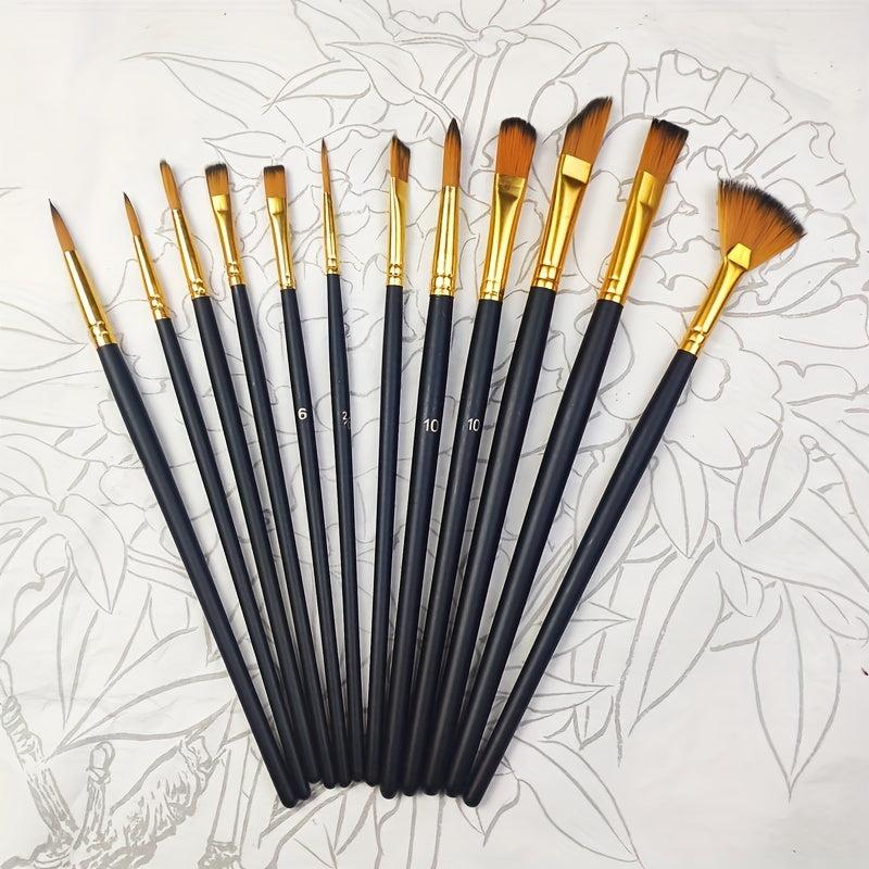 12pcs Special Shaped Pen Head Nylon Painting Pen Set