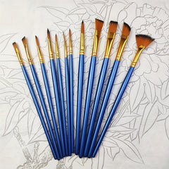 12pcs Special Shaped Pen Head Nylon Painting Pen Set