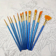 12pcs Special Shaped Pen Head Nylon Painting Pen Set