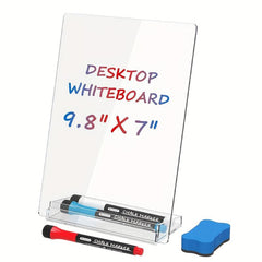 Acrylic Dry Erase Board 9.8 Desktop Memo Board