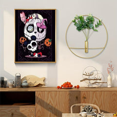 Halloween Pumpkin Skull Man 5D Diamond Painting Kit