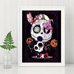 Halloween Pumpkin Skull Man 5D Diamond Painting Kit