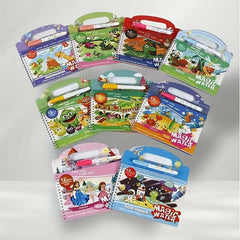 Kids Portable Water Painting Book, Dinosaur Princess Theme