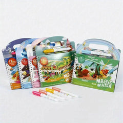 Kids Portable Water Painting Book, Dinosaur Princess Theme