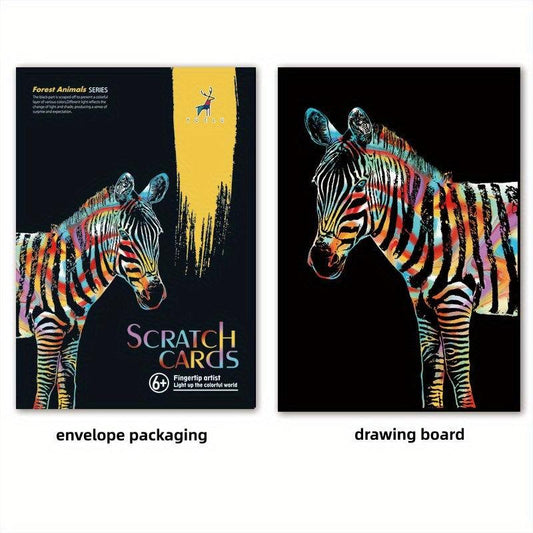 2pcs Scratch Art For Kids Rainbow Scratch Paper Drawing Kit
