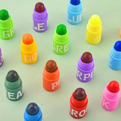 2pcs Fluorescent Crayon Set Eye-catching Jelly Marker