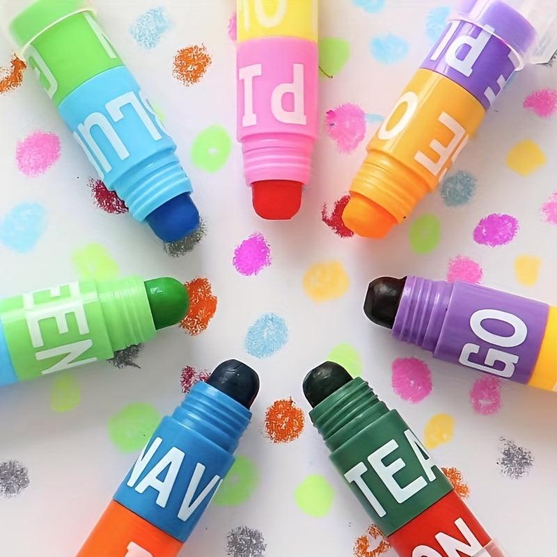 2pcs Fluorescent Crayon Set Eye-catching Jelly Marker