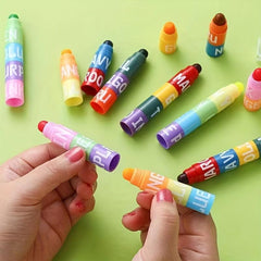 2pcs Fluorescent Crayon Set Eye-catching Jelly Marker