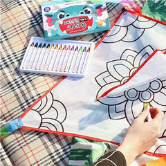 15pcs Crayon Cloth Painting Fabric Graffiti Children's Textile Pen