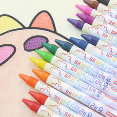 15pcs Crayon Cloth Painting Fabric Graffiti Children's Textile Pen