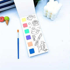12pcs Watercolor Coloring Book for Kids with Paint Pen