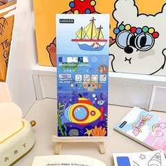 12pcs Watercolor Coloring Book for Kids with Paint Pen