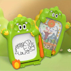 Kids Dino Magnetic Drawing Board Maze Walking Beads Adventure Doodle Toy