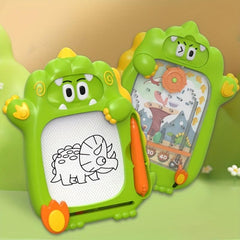 Kids Dino Magnetic Drawing Board Maze Walking Beads Adventure Doodle Toy