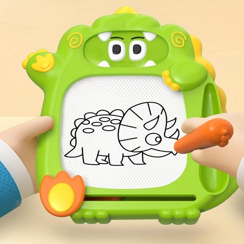 Kids Dino Magnetic Drawing Board Maze Walking Beads Adventure Doodle Toy