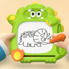 Kids Dino Magnetic Drawing Board Maze Walking Beads Adventure Doodle Toy