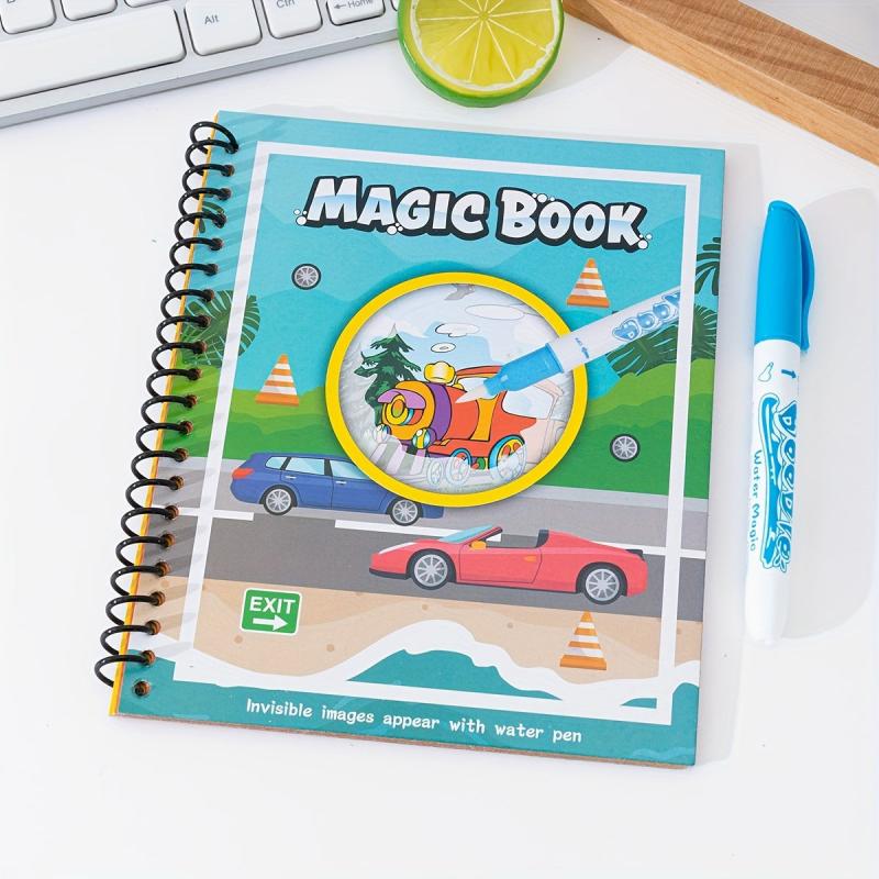 Children's Graffiti DIY Magic Water Painting Book with Brush