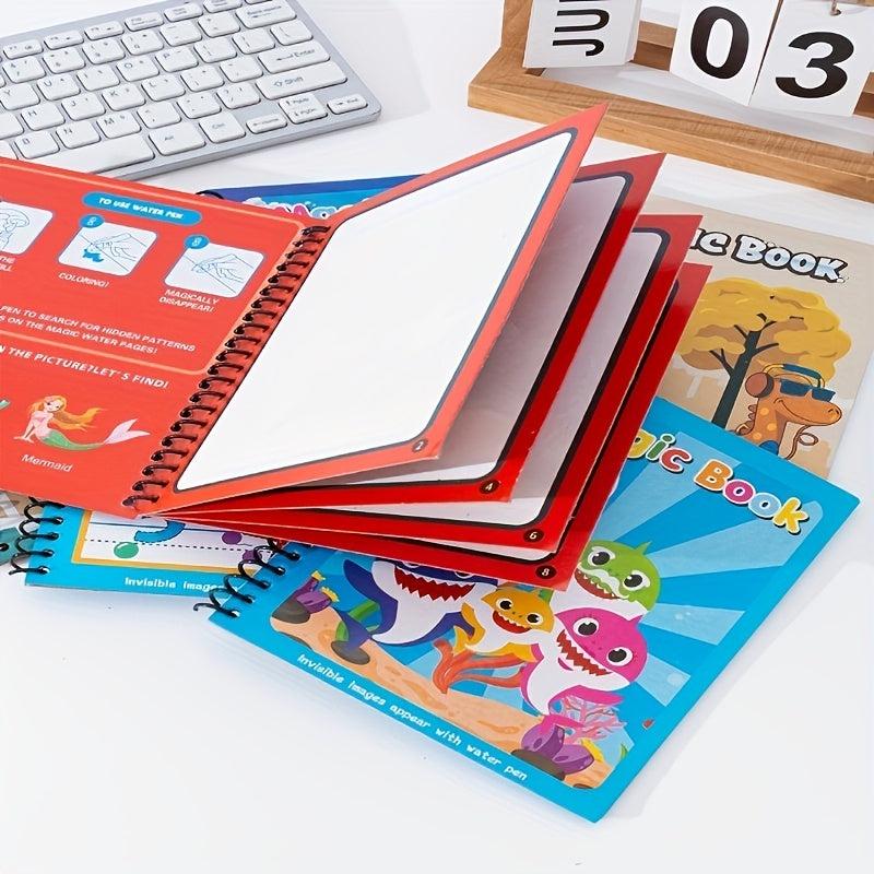 Children's Graffiti DIY Magic Water Painting Book with Brush