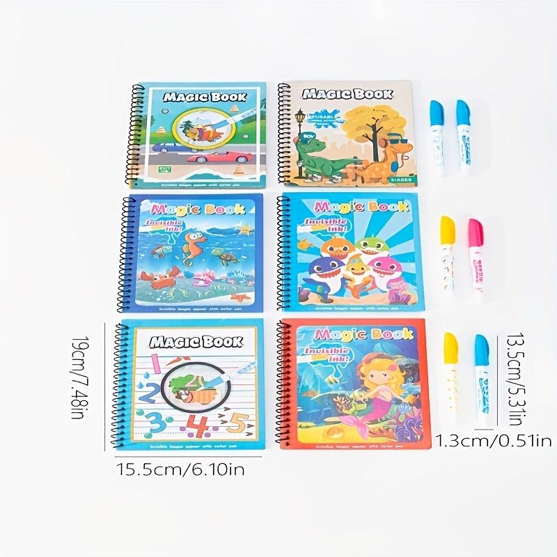Children's Graffiti DIY Magic Water Painting Book with Brush