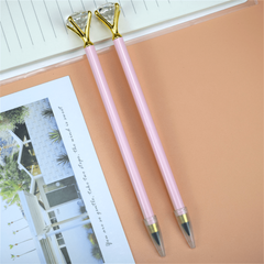 2pcs Cartoon Big Diamond Graphene Kids Metal Pencil No Sharpening