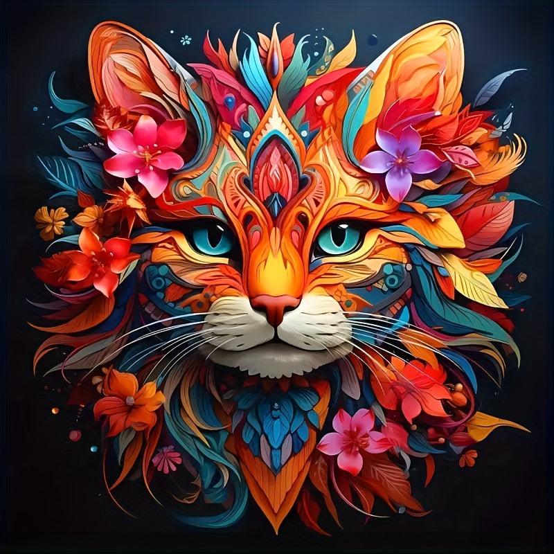 Cat Flowers Wooden Puzzle for Adults Birthday Party Game