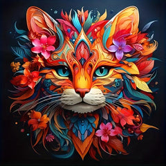 Cat Flowers Wooden Puzzle for Adults Birthday Party Game