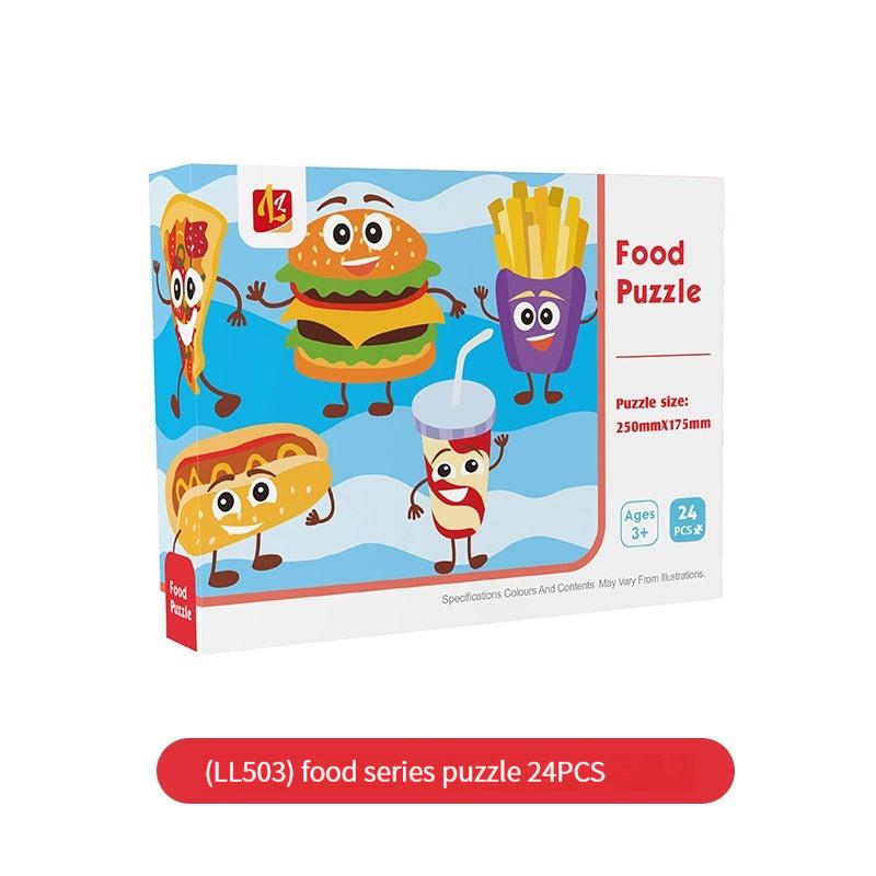 Kids Jigsaw Puzzle Christmas Gift For Kids Snowing Animal Farm Dinosaur Food