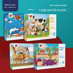 Kids Jigsaw Puzzle Christmas Gift For Kids Snowing Animal Farm Dinosaur Food
