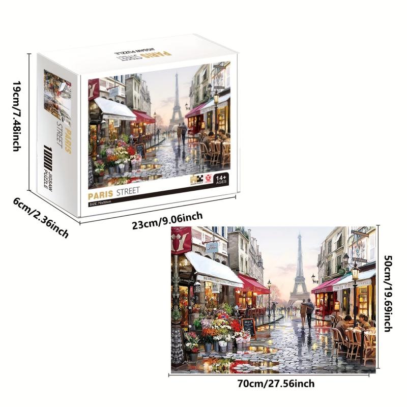 1000 pcs Paris Street Jigsaw Puzzle 70cmX Large Decompression Gift for Adults